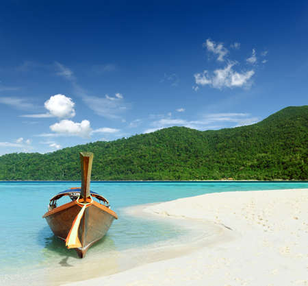 Clear water and blue sky. Lipe island, Thailand.の写真素材