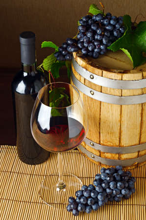 Red wine on the table.の写真素材