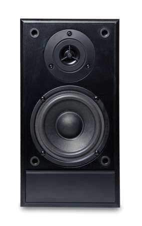 Black sound speaker on white background.の写真素材