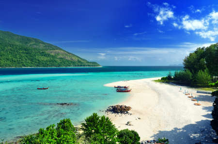 Clear water and blue sky. Lipe island, Thailand.の写真素材