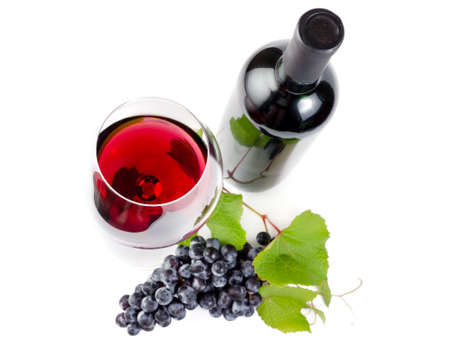 Red wine on withe background.の写真素材