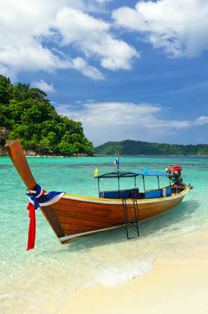 Clear water and blue sky. Lipe island, Thailand.の写真素材