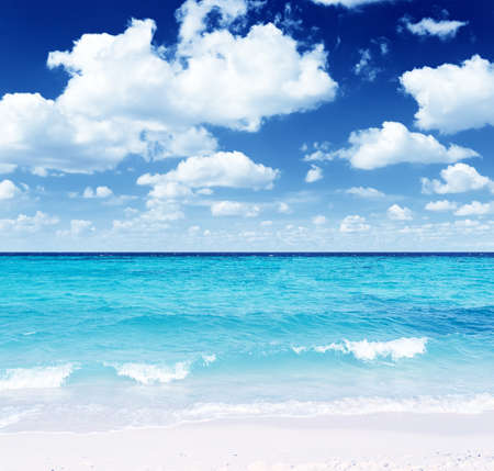 Tropical beach  Blue sky and clear water の写真素材