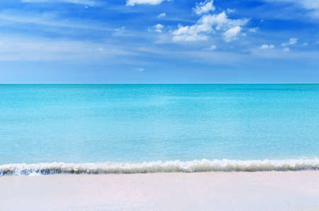 Blue sky and clear water at Langkawi beach, Malaysia の写真素材