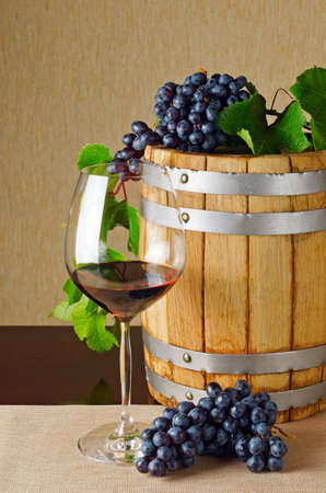 Red wine on the table の写真素材