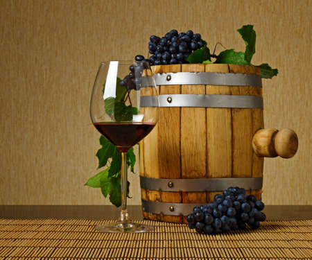 Red wine on the table の写真素材