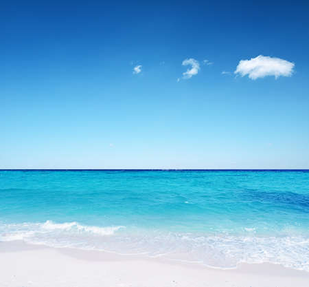 Tropical beach  Blue sky and clear water の写真素材
