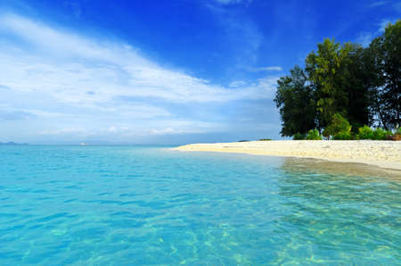 Tropical beach  Blue sky and clear water の写真素材