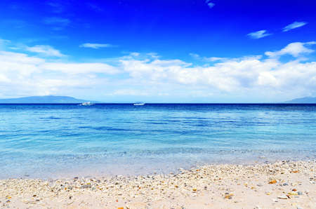 Tropical beach  Blue sky and clear water の写真素材
