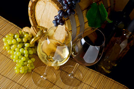 Wine stillife on the table.の写真素材