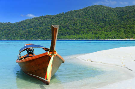 Clear water and blue sky. Lipe island, Thailand.の写真素材