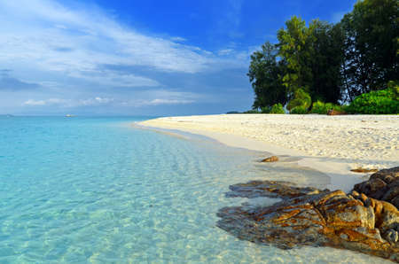 Tropical beach  Blue sky and clear water の写真素材