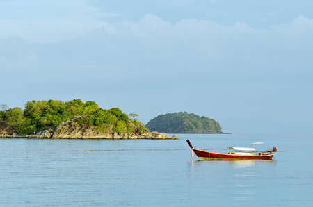 Clear water and blue sky  Lipe island, Thailand の写真素材