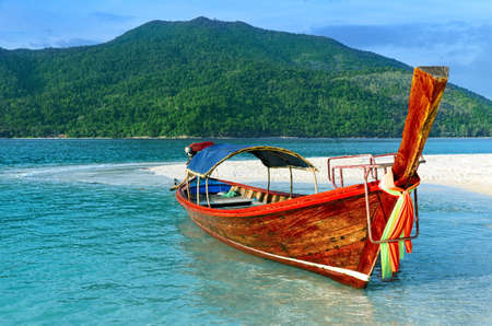 Clear water and blue sky. Lipe island, Thailand.の写真素材