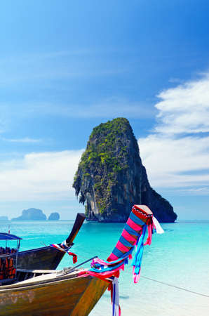 Clear water and blue sky  Krabi province, Thailand の写真素材