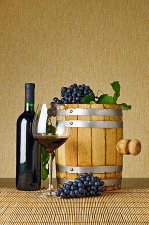 Red wine on the table.の写真素材