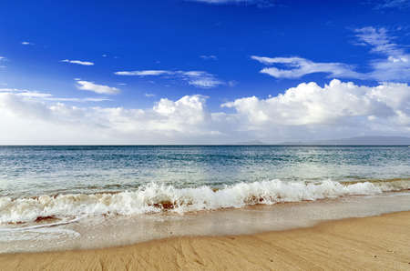 Blue sky and clear water  The White Beach, Puerta Galera, Philippines の写真素材