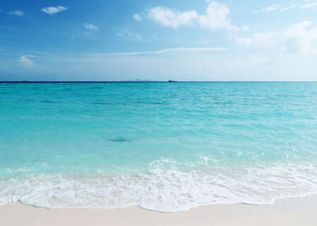 Tropical beach  Blue sky and clear water の写真素材