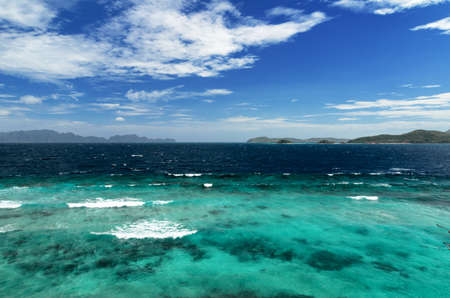 Beautiful tropical sea and blue sky の写真素材
