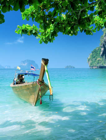 Clear water and blue sky  Krabi province, Thailand の写真素材