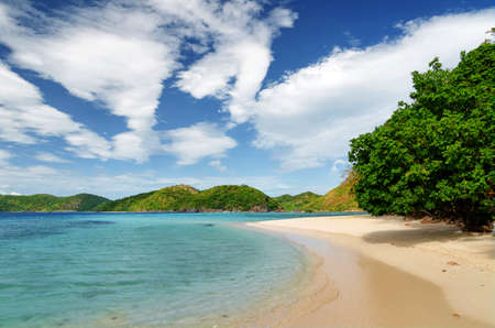 Beautiful tropical sea under blue sky.の写真素材