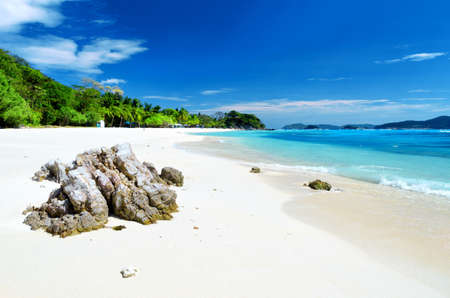 White sand beach. Malcapuya island, Coron, Philippines.の写真素材