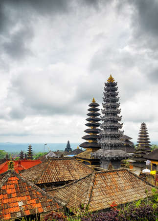 Traditional balinese architecture. The Pura Besakih temple.