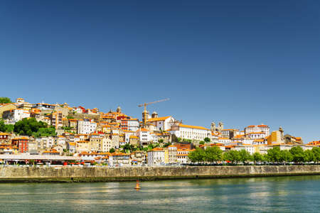 Colorful facades of old houses of the historic centre of Porto, Portugal. Porto is one of the most popular tourist destinations in Europe.の写真素材
