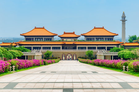 Awesome view of Fo Guang Shan Buddha Museum, Kaohsiung, Taiwan. Taiwan is a popular tourist destination of Asia.のeditorial素材