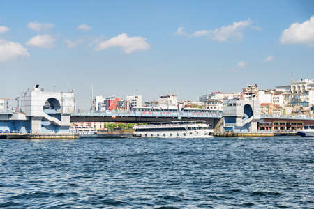 Istanbul skyline. Amazing view of the Galata Bridge. Istanbul is a popular tourist destination.の写真素材