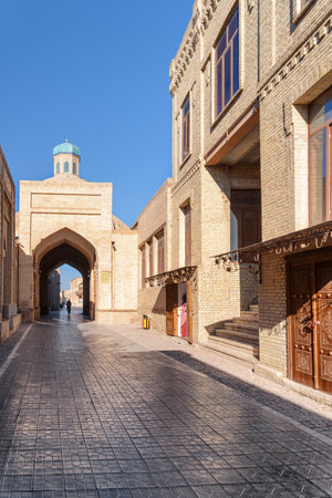 Awesome morning view of Historic Center of Bukhara, Uzbekistan.  Bukhara is a popular tourist attraction of Central Asia.の写真素材