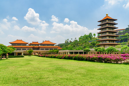 Awesome view of Fo Guang Shan Buddha Museum, Kaohsiung, Taiwan. Taiwan is a popular tourist destination of Asia.のeditorial素材