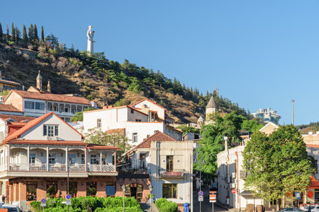 Awesome view of Old Town of Tbilisi, Georgia. Tbilisi is a popular tourist destination of the Caucasus region.の写真素材
