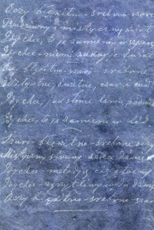 blue texture with white lettersの写真素材