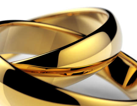 gold wedding ringの写真素材