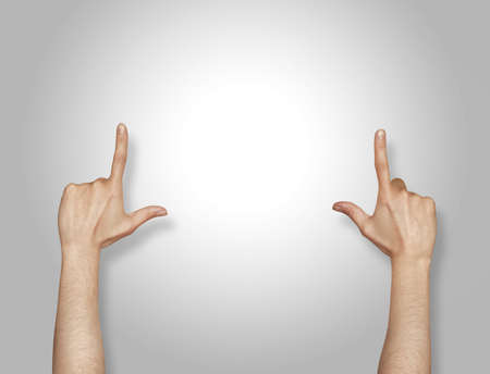 Female hands framing comositionの写真素材