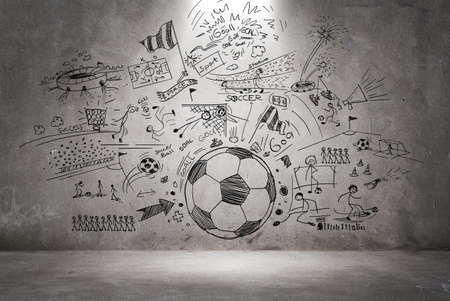 soccer doodleの写真素材