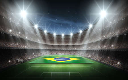 Stadium Brasil flagsの写真素材