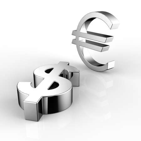 3d Euro and Dollar SymboLの写真素材