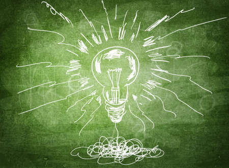 Blackboard idea conceptの写真素材