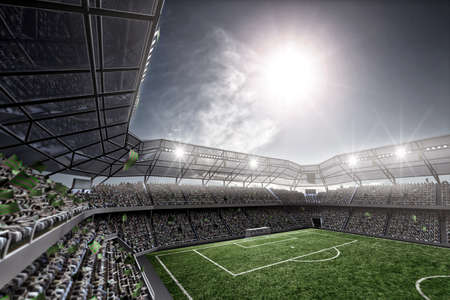 Stadium, an imaginary stadium is modeled and rendered.の写真素材
