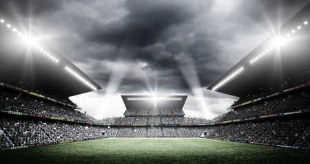 Stadium, an imaginary stadium is modeled and rendered.の写真素材