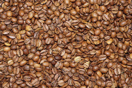 Macro photo of coffee beans