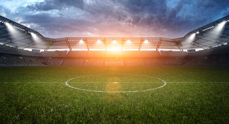 Stadium, the stadium is modeled and rendered imaginary.の写真素材