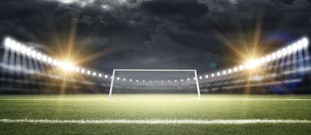 Stadium, the imaginary football stadium is modelled and rendered.の写真素材