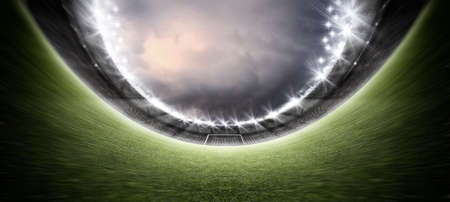 stadium, the imaginary soccer stadium is modeled and rendered.