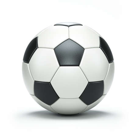Football on the white background, 3d renderの写真素材