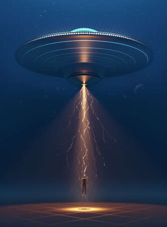 UFO kidnapingの写真素材