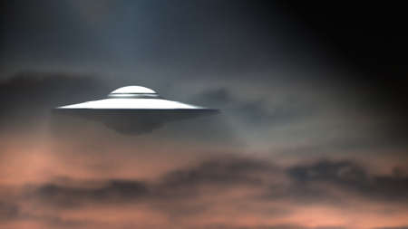 Unidentified Flying Object, 3d renderingの写真素材