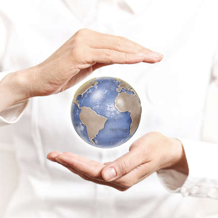 Protect the world, 3d renderingの写真素材